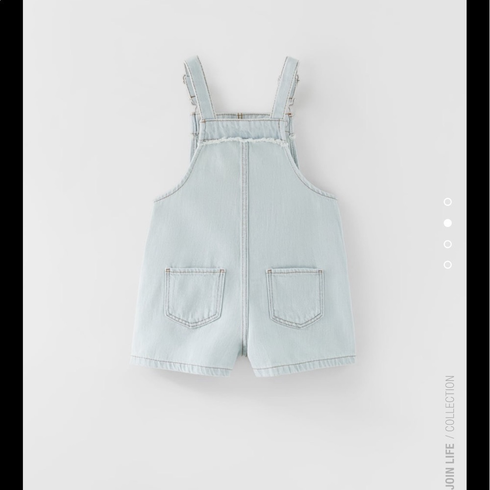 Zara Girls Frayed Overalls - Picture 2 of 9